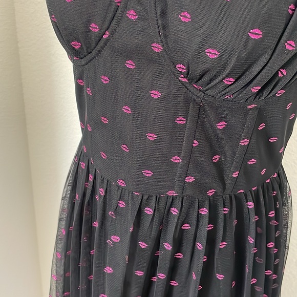 Betsey Johnson Black and Pink Maxi Dress - Picture 2 of 5